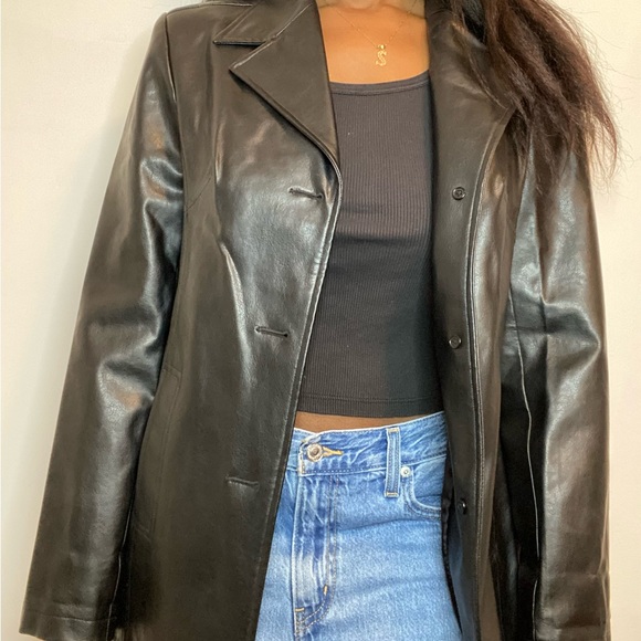 Leather blazer - Picture 2 of 5